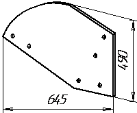 крыло отвала ПНЛ 01.411