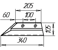 лемех предплужника П 703Б (т/о)/ ПЛУ 02700 (сормайт)